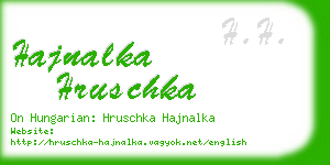 hajnalka hruschka business card